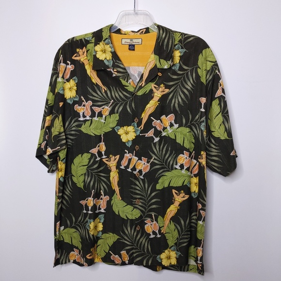Tommy Bahama Other - Tommy Bahama Hawaiian Shirt XL Silk Hula Girl